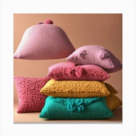 3d Cute Knitted Cape Pillow Hd (4) Canvas Print