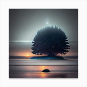 Tree In The Water 5 Canvas Print