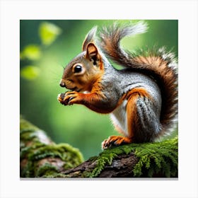 Squirrel In The Forest 290 Canvas Print