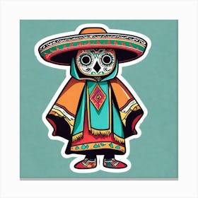 Owl In Sombrero Canvas Print