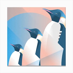 Emperor Penguin Square Canvas Print
