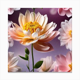 Flowers Wallpaper 1 Canvas Print