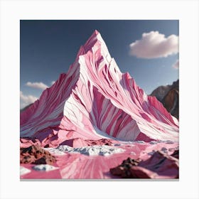 Pink Mountain Canvas Print