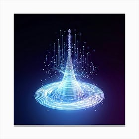 Futuristic Eiffel Tower Canvas Print