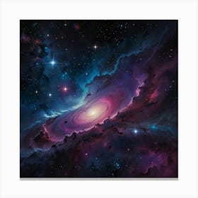 Nebula In Space paintings art print Canvas Print