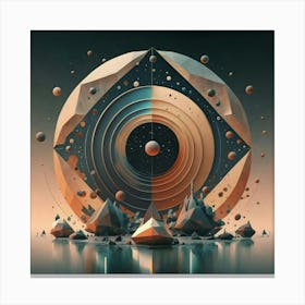 Visually captivating simple geometric artwork, 8 Canvas Print