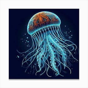 Illustration Jellyfish 2 Canvas Print