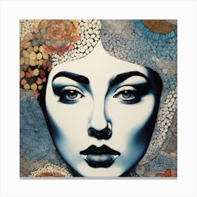 'Blue Woman' wall art Canvas Print