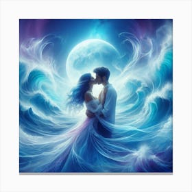 Lovers kissing 3 Canvas Print