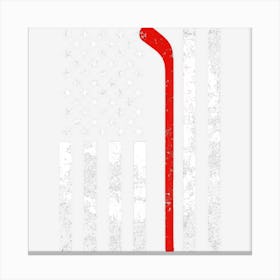 American Flag Hockey Usa Patriotic Gift Canvas Print