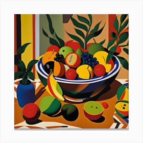 Abstract Fruit Bowl 1 Canvas Print