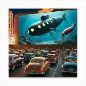 Submarine Movie Theater Canvas Print
