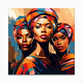 Three African Women 40 Canvas Print