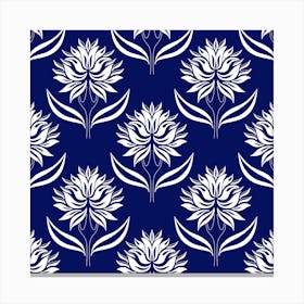 Floral Pattern with White Flowers Canvas Print