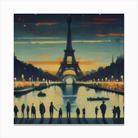 Paris At Night 4 Canvas Print