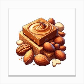 Nut Butter Illustration Canvas Print