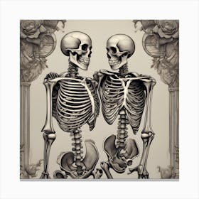 Skeleton Lovers 7 Canvas Print