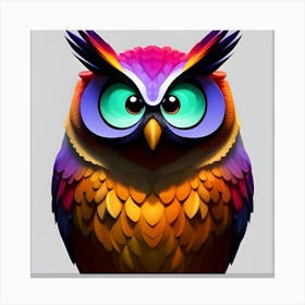 Colorful Owl 27 Canvas Print