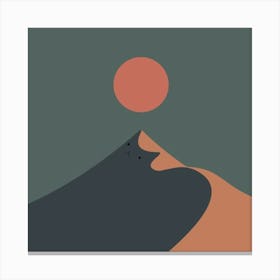 Sunset Over The Desert Canvas Print