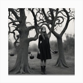 Girl In The Forest Canvas Print