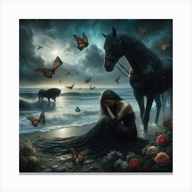 Mourning for lost love Canvas Print