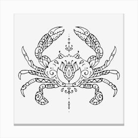 Crab Mandala Canvas Print