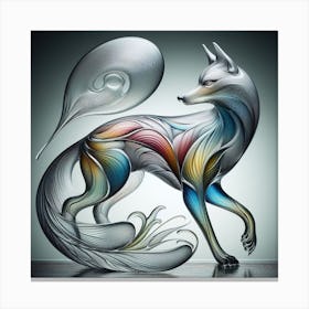 Glass Wolf 1 Canvas Print