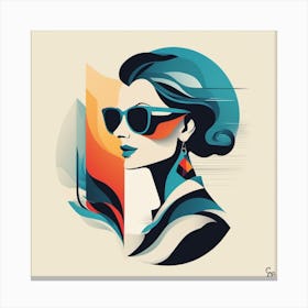 Woman In Sunglasses Canvas Print