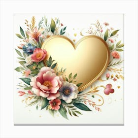 Golden heart 3 Canvas Print