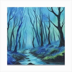 Bluebell Forest Canvas Print