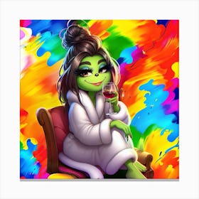 Grinch paint Canvas Print