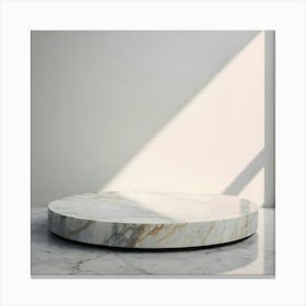 Round Marble Table Canvas Print