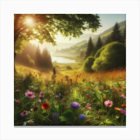 Wildflowers In The Meadow 2 Canvas Print