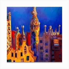 Barcelona Cityscape Canvas Print