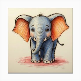 Little Elephant 3 Canvas Print