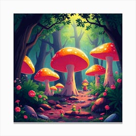 Mushroom Forest 17 Canvas Print