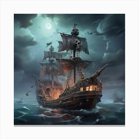 A ghost pirate ship 9 Canvas Print