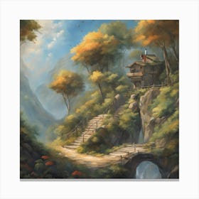 House In The Mountains Canvas Print