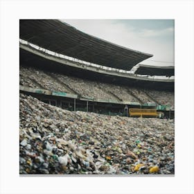 Stadium Full Of Garbage 3 Canvas Print