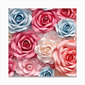 magnificent cute bouquet of roses Canvas Print