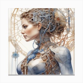 Cyborg Woman 116 Canvas Print