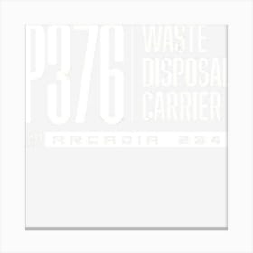 P376 Waste Disposal Canvas Print