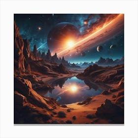 Space Landscape 14 Canvas Print