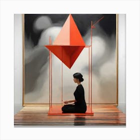 Woman Meditating Canvas Print