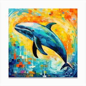 Dolphin Painting 1 Canvas Print