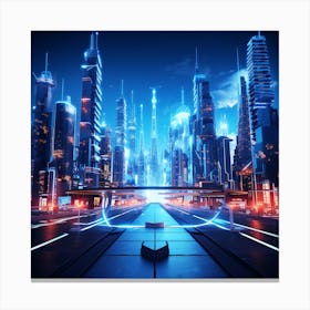 Futuristic City 44 Canvas Print