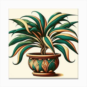 Plant In A Pot 1 Canvas Print