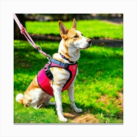 A Photo Of A Dog Leash Attached To A Dog S Collar 5 Canvas Print