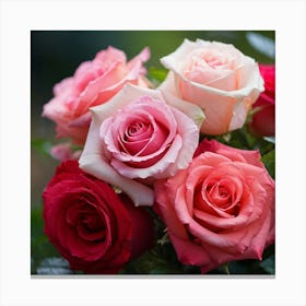 Roses Bouquet Canvas Print