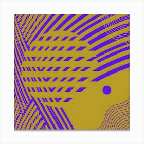 Purple And Gold Abstract Painting Canvas Print